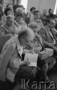 29.05.1984, Warszawa, Polska.
Klub Międzynarodowej Prasy i Książki - spotkanie czytelników z pisarzem Janem Dobraczyńskim.
Fot. Jarosław Tarań, zbiory Ośrodka KARTA [84-14]