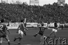 19.10.1985, Warszawa, Polska.
Mecz piłki nożnej - Legia Warszawa - Zagłębie Sosnowiec, wygrany przez Legię 4:1.
Fot. Jarosław Tarań, zbiory Ośrodka KARTA [85-55] 

