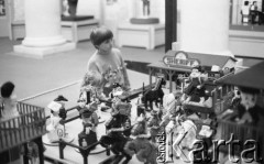 Czerwiec 1988, Warszawa, Polska.
Pałac Kultury i Nauki, wystawa konstrukcji z klocków 