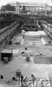1988-1989, Warszawa, Polska.
Budowa linii metra, prace naziemne.
Fot. Jarosław Tarań, zbiory Ośrodka KARTA [89-70] 
