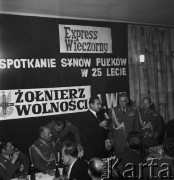 30.09.1968, Wesoła k/ Warszawy, Polska.
Spotkanie Inauguracyjne Synów Pułku w 1 Praskim Pułku Zmechanizowanym. Przemówienie Zbigniewa Sołuby - redaktora naczelnego 