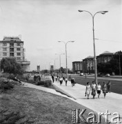 Sierpień 1968, Warszawa, Polska.
Widok na al. Jerozolimskie. W tle Most Poniatowskiego i Muzeum Narodowe
Fot. Jarosław Tarań, zbiory Ośrodka KARTA