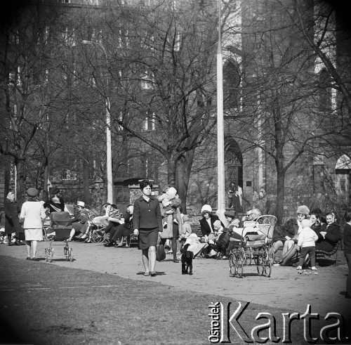 21.03.1968, Warszawa, Polska.
Warszawiacy korzystający z wiosennego słońca w parku.
Fot. Jarosław Tarań, zbiory Ośrodka KARTA