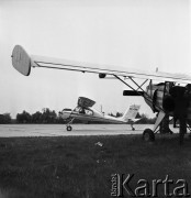 1968, Polska.
Ogólnopolski Rajd Samolotowy. Samolot startujący w wyścigu.
Fot. Jarosław Tarań, zbiory Ośrodka KARTA
