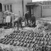 15.05.1964, Rembertów, Polska.
Saperzy podczas zabezpieczania niewypałów na jednej z posesji.
Fot. Jarosław Tarań, zbiory Ośrodka KARTA [64-78]