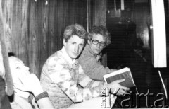 Wrzesień 1980, Gdańsk, Polska.
W siedzibie MKZ, w środku siedzi Błażej Wyszkowski.
Fot. Zenon Kwoka/KARTA

