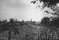 1941-1942, Buchara, Uzbekistan, ZSRR.
Fragment miasta, w centrum minaret.
Fot. Bolesław Pełczyński, zbiory Ośrodka KARTA, album rodzinny udostępnił Włodzimierz Pełczyński.

