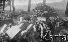1919-1920, Poznań (Posen), Polska.
Grób lotnika Bolesława Szczepańskiego, napis na jednej z szarf: 