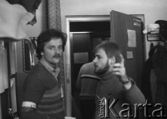Luty 1981, Warszawa, Polska.
Strajk okupacyjny Studentów SGGW domagających się rejestracji Niezależnego Zrzeszenia Studentów, z lewej stoi Ryszard Marszałek.
Fot. NN, kolekcja NZS SGGW, zbiory Ośrodka KARTA, udostępnili Ryszard Marszałek i Jerzy Boruc
