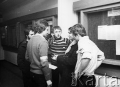 Luty 1981, Warszawa, Polska.
Strajk okupacyjny Studentów SGGW domagających się rejestracji Niezależnego Zrzeszenia Studentów.
Fot. NN, kolekcja NZS SGGW, zbiory Ośrodka KARTA, udostępnili Ryszard Marszałek i Jerzy Boruc
