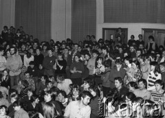 Luty 1981, Warszawa, Polska.
Strajk okupacyjny Studentów SGGW domagających się rejestracji Niezależnego Zrzeszenia Studentów.
Fot. NN, kolekcja NZS SGGW, zbiory Ośrodka KARTA, udostępnili Ryszard Marszałek i Jerzy Boruc
