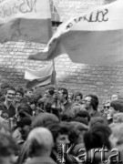3.05.1982, Warszawa, Polska.
Demonstracja na Starym Mieście.
Fot. NN, kolekcja NZS SGGW, zbiory Ośrodka KARTA, udostepnili Ryszard Marszałek i Jerzy Boruc
