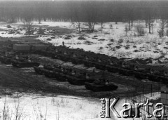 13.12.1981, Warszawa, Polska.
Pierwszy dzień stanu wojennego, n/z czołgi.
Fot. NZS SGGW, udostępnili Ryszard Marszałek i Jerzy Boruc, zbiory Fundacji Ośrodka KARTA