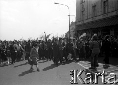 1.05.1982, Warszawa, Polska.
Niezależna manifestacja pierwszomajowa.
Fot. NN, kolekcja NZS SGGW, zbiory Fundacji Ośrodka KARTA, udostępnili Ryszard Marszałek i Jerzy Boruc