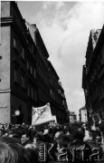 1.05.1982, Warszawa, Polska.
Stan wojenny - niezależna manifestacja 