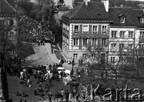1.05.1982, Warszawa, Polska.
Stan wojenny - niezależna manifestacja 