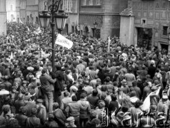 1.05.1982, Warszawa, Polska.
Stan wojenny - niezależna manifestacja 