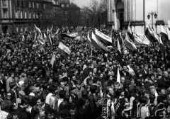 1.05.1982, Warszawa, Polska.
Stan wojenny - niezależna manifestacja 