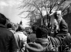 1.05.1982, Warszawa, Polska.
Stan wojenny - niezależna manifestacja 