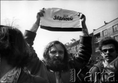 1.05.1982, Warszawa, Polska.
Stan wojenny - niezależna manifestacja 