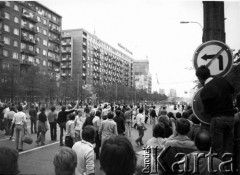 31.08.1982, Warszawa, Polska.
Rozpędzanie manifestacji w drugą rocznicę podpisania porozumień sierpniowych.
Fot. NN, zbiory Ośrodka KARTA
