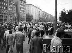 31.08.1982, Warszawa, Polska.
Manifestacje w drugą rocznicę podpisania porozumień sierpniowych.
Fot. NN, zbiory Ośrodka KARTA
