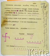 Luty 1941, Warszawa, Generalne Gubernatorstwo.
Donos: 