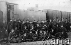 1919-1920, Polska.
Wojna polsko-bolszewicka. Załoga pociągu pancernego 