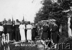 20.05.1937, Pińsk, Poleskie woj., Polska
Pogrzeb marynarza Floty Pińskiej Jóźwiaka.
Fot. Władysław Nadwornik, zbiory Ośrodka KARTA, udostępnił Wiesław Pakosik-Pakosz


