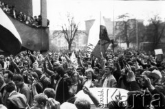 1.05.1983, Szczecin, Polska.
Niezależna manifestacja pierwszomajowa.
Fot. NN, zbiory Ośrodka KARTA, udostępnił p. Rzewuski