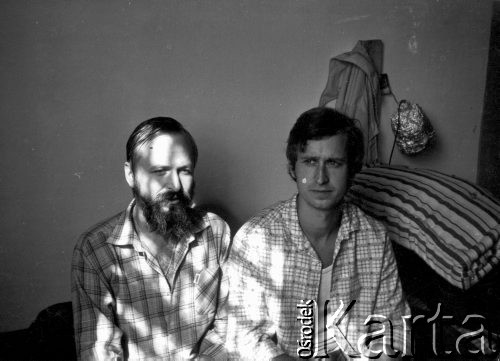 1982, Białołęka k. Warszawy, Polska.
Działacze NSZZ 