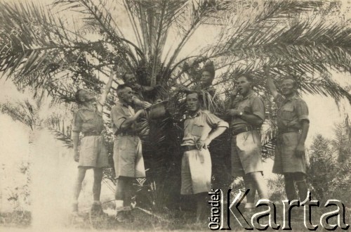 Październik 1942, Quizil-Ribat, Irak.
Żołnierze 2 Korpusu Polskiego. 3. z lewej, wyżej, stoi Jan Troszyński.
Fot. NN, zbiory Ośrodka KARTA, kolekcję Jana Troszyńskiego udostępnił Jan Laskowski

