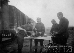 1919, Łosośna, pow. Grodno, woj. białostockie, Polska.
Wojna polsko-bolszewicka. Podpis na odwrocie: 