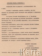 19.12.1970, Szczecin, Polska.
Odezwa Komitetu Strajkowego Stoczni Szczecińskiej do mieszkańców miasta.
Fot. NN, zbiory Aleksandra Kusaka, dokumenty z pracy konkursowej Pauliny Kuźmo 