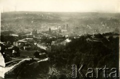 2.10.1921, Lwów, Polska.
Panorama Lwowa, po prawej widoczny jest Kopiec Unii Lubelskiej. Fotografia została wykonana z wysokości 300 m.
Fot. J. Meysenhälter, zbiory Ośrodka KARTA, Pogotowie Archiwalne [PAF_011], udostępniła Jolanta Szczudłowska