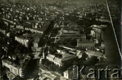 8.10.1921, Lwów, Polska.
Ulica Leona Sapiehy widziana z lotu ptaka, na pierwszym planie kościół św. Marii Magdaleny. Fotografia została wykonana z wysokości 200 m. 
Fot. J. Meysenhälter, zbiory Ośrodka KARTA, Pogotowie Archiwalne [PAF_011], udostępniła Jolanta Szczudłowska