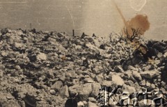 1944, Monte Cassino, Włochy.
Bitwa pod Monte Cassino, pozycje polskich żołnierzy.
Fot. NN, zbiory Ośrodka KARTA, kolekcję Stanisława Jankowskiego udostępnił Piotr Jankowski
 

