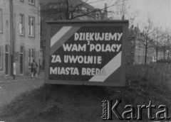 1945, Breda, Holandia.
Napis na tablicy: 