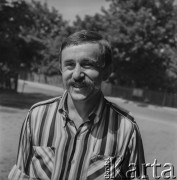 Lata 60., Kazimierz Dolny, woj. lubelskie, Polska.
Muzyk Kazimierz Grześkowiak.
Fot. Bogdan Łopieński, zbiory Ośrodka KARTA