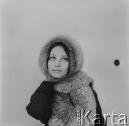 1966-1967, Warszawa, Polska.
Aktorka Pola Raksa.
Fot. Bogdan Łopieński, zbiory Ośrodka KARTA