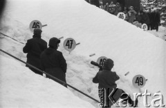 1962, Zakopane, woj. krakowskie, Polska.
Zawody narciarskie FIS.
Fot. Bogdan Łopieński, zbiory Ośrodka KARTA