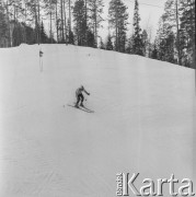 Ok. 1976, okolice Rovaniemi, Finlandia.
Wyprawa na biegun polarny Stowarzyszenia Dziennikarzy Polskich.
Fot. Bogdan Łopieński, zbiory Ośrodka KARTA