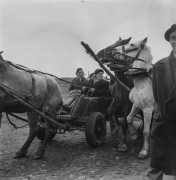 1965, Drohiczyn, woj. białostockie, Polska.
Wozy konne.
Fot. Bogdan Łopieński, zbiory Ośrodka KARTA