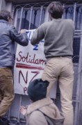 10.11.1980, Warszawa, Polska.
Manifestacja podczas rejestracji NSZZ 