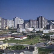 2. poł. lat 70., Warszawa, Polska.
Osiedle Wilanów.
Fot. Bogdan Łopieński, zbiory Ośrodka KARTA