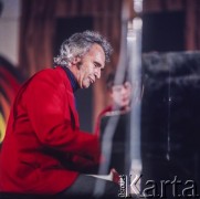 29.10.1970, Warszawa, Polska.
Dave Brubeck podczas XIII Międzynarodowego Festiwalu Jazzowego Jazz Jamboree '70 w Sali Kongresowej w Pałacu Kultury i Nauki.
Fot. Bogdan Łopieński, zbiory Ośrodka KARTA