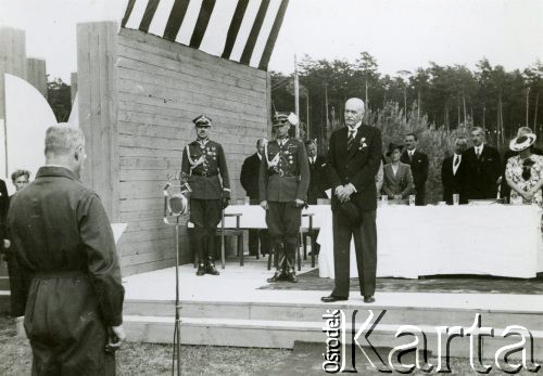 14.06.1939, Stalowa Wola, Polska.
Centralny Okręg Przemysłowy. Uroczyste otwarcie huty w Stalowej Woli z udziałem prezydenta Ignacego Mościckiego i wicepremiera Eugeniusza Kwiatkowskiego.
Fot. zbiory Ośrodka KARTA, Pogotowie Archiwalne [PA_028], przekazał Michał Nieronow  
