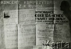 Październik 1941, Dorsten, III Rzesza Niemiecka.
Obóz jeniecki oficerów Wojska Polskiego. Zaproszenie na koncert instrumentalno-wokalny z inicjatywy i przy współudziale kapitana Zdenko Karola Runda. W obozie sprawnie działała orkiestra i chór występujące zwykle w niedzielne popołudnia. 
Fot. zbiory Ośrodka KARTA, Pogotowie Archiwalne [PA_024], przekazali Dorota i Tomasz Wojciechowscy