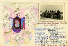 1941-1942, Dorsten, III Rzesza Niemiecka.
Obóz jeniecki oficerów Wojska Polskiego, strona i zdjęcie duszpasterstwa i obozowej Rady Parafialnej. Poniżej zdjęcia podpisy: ks. major Jakub Stec (były proboszcz obozu), ks. major Roman Kostikow (proboszcz obozu), ks. kapitan Antoni Walocha, ks. kapitan Józef Wencki, ks. kapitan Józef Misiak, ks. kapitan Maksymilian Kret, ks. kapitan Józef Ziółkowski, generał brygady Mikołaj Waraksiewicz (patron Rady Parafialnej), kapitan Karol Jarosiński, porucznik inż. Eugeniusz Wrażej, porucznik Ludwik Bieniek, ks. kapitan Tadeusz Borzych. 
Fot. zbiory Ośrodka KARTA, Pogotowie Archiwalne [PA_024], przekazali Dorota i Tomasz Wojciechowscy