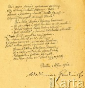 Luty 1942, Dorsten, III Rzesza Niemiecka.
Obóz jeniecki oficerów Wojska Polskiego, twórczość okolicznościowa jeńców. Rewers strony. 
Fot. zbiory Ośrodka KARTA, Pogotowie Archiwalne [PA_024], przekazali Dorota i Tomasz Wojciechowscy